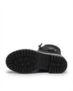 Cordelia™ | Knit-cuff buckle-strapped lace-up hiking boots