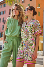 Top Crinkle Modal Jungle Green HS26.05212