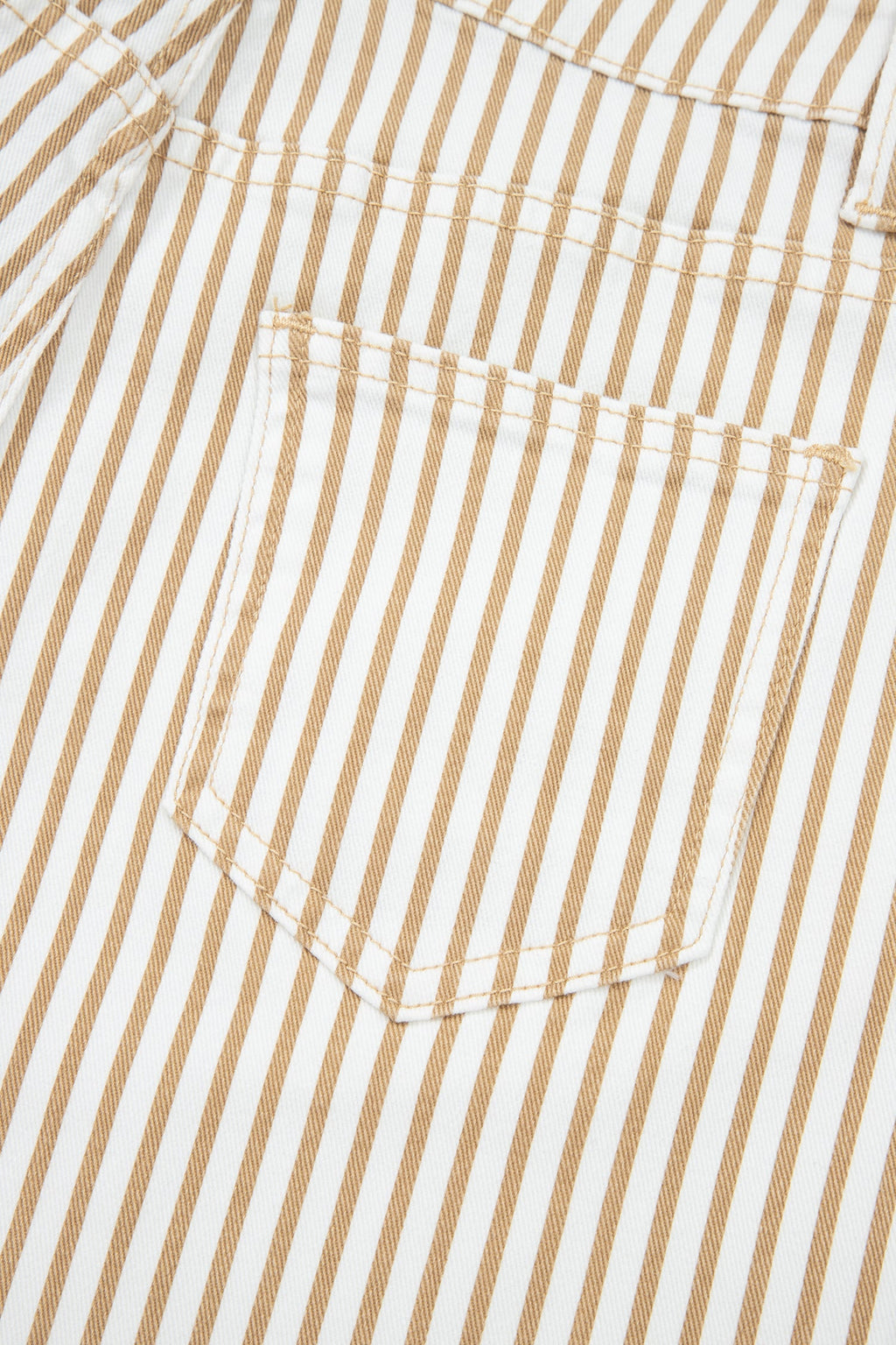 Khaki Stripe Casual Barrel Jeans