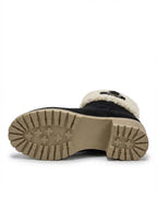 Mirella™ | Sherpa-cuff buckled side-zip heeled ankle boots