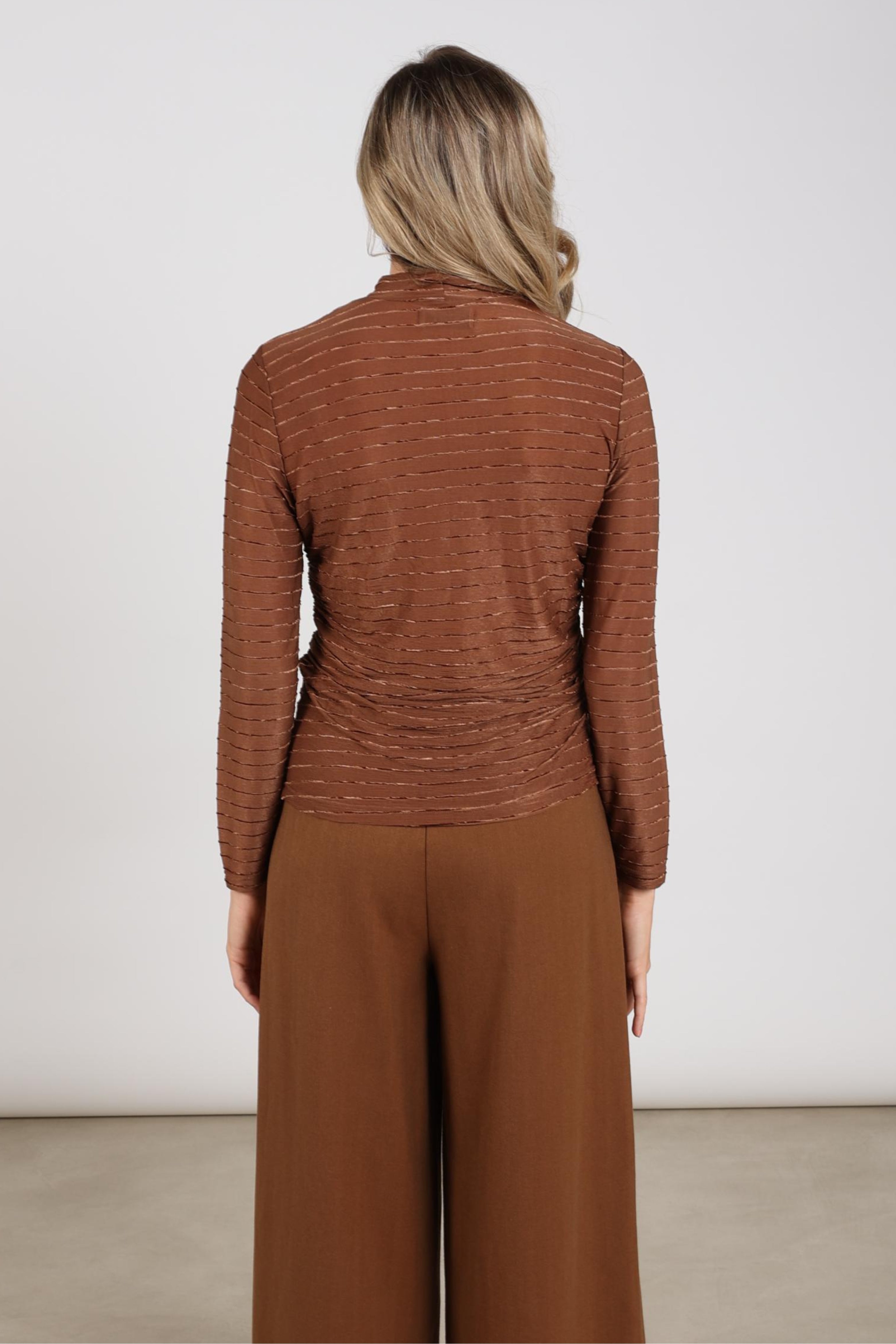 Top Gracie Stripe Espresso NKF01081