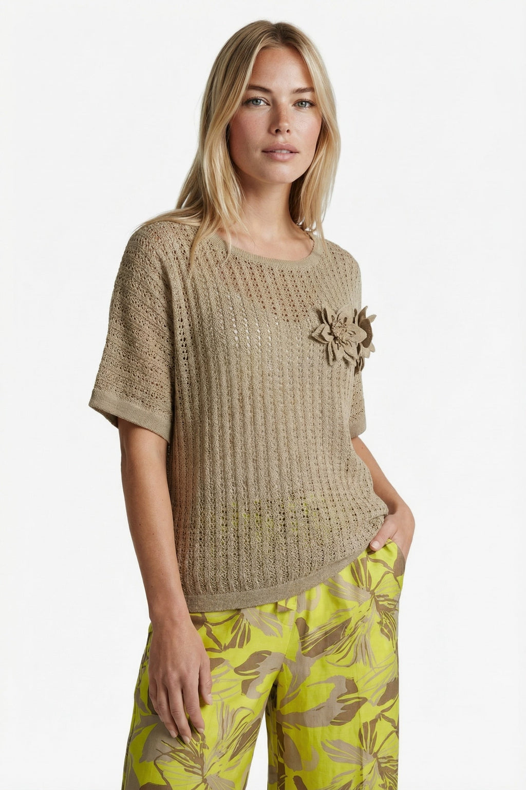 Top Vanja Knitting Nude Oat