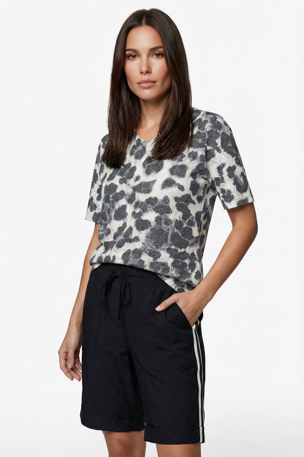 Top Elvi Knitting Sand Black
