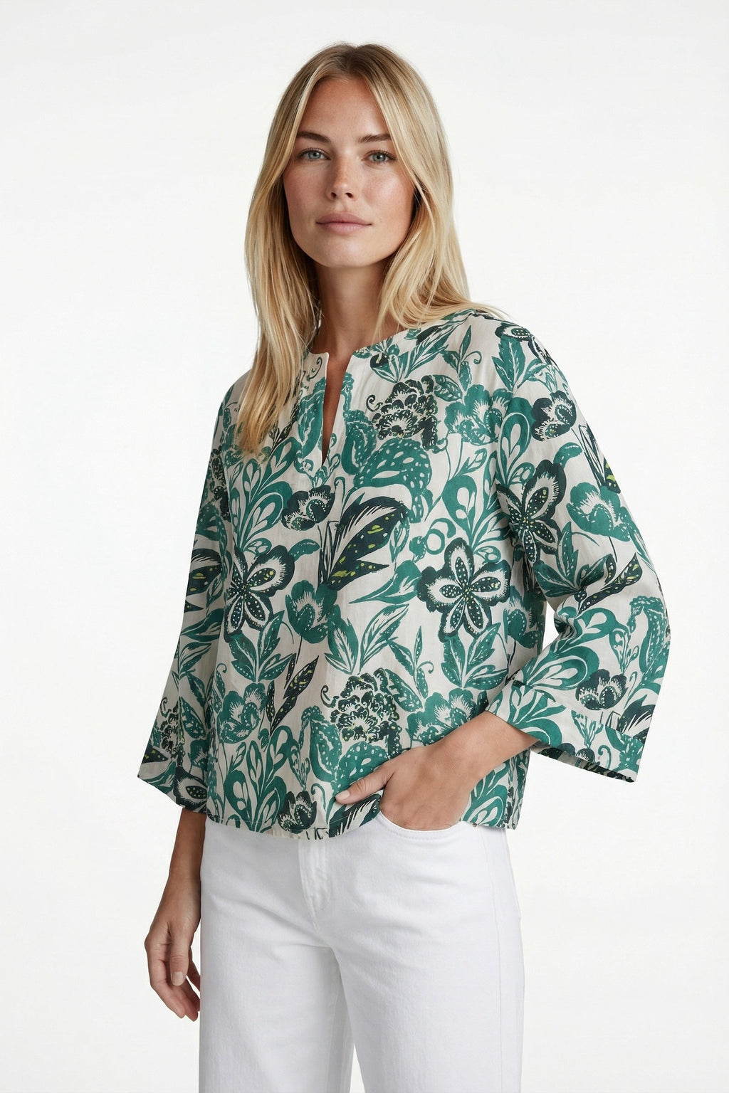 Top Wilhelmine Sand Vintage Green