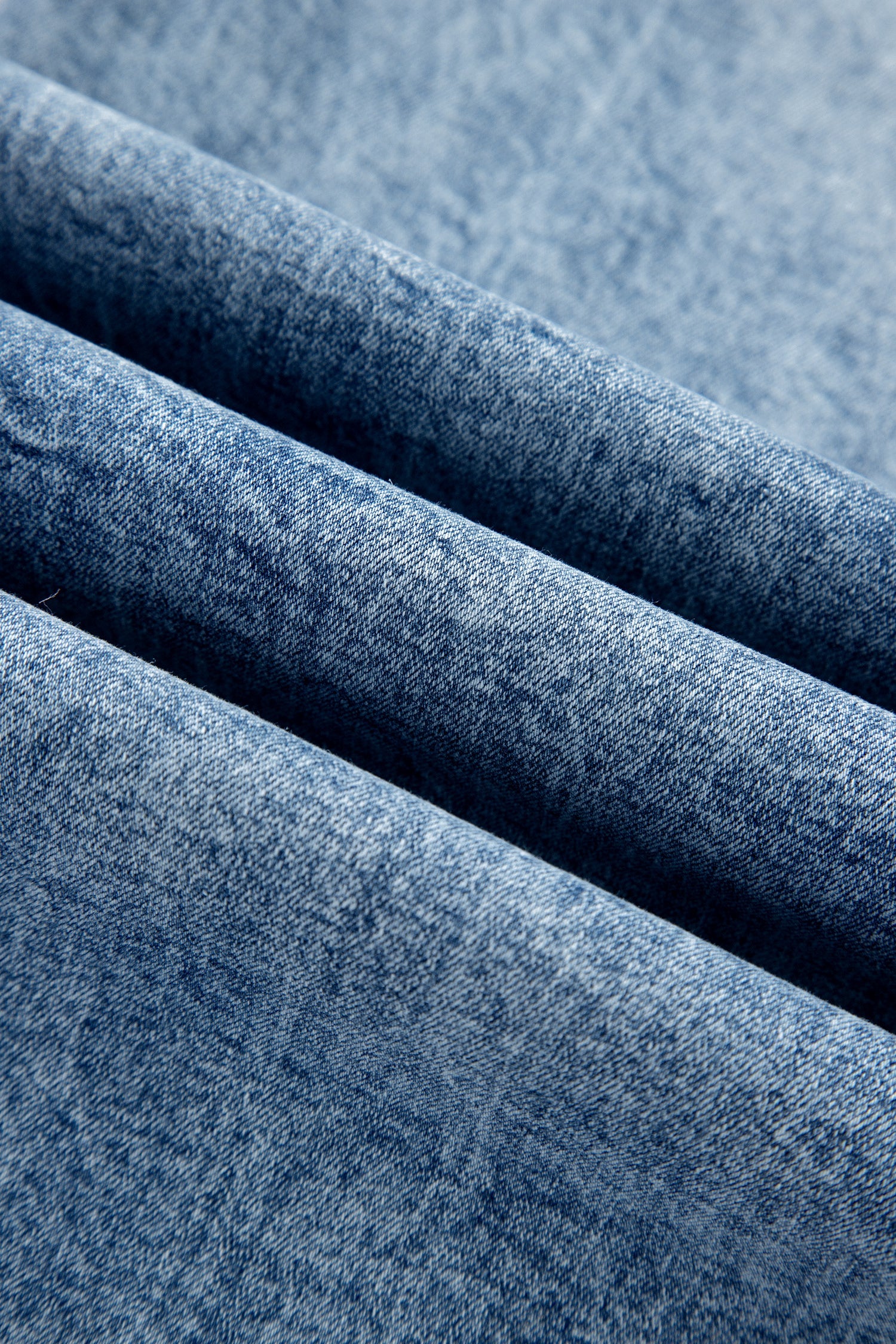 Fashion Beau Blue Acid Wash Pocket Detail Flare Jeans