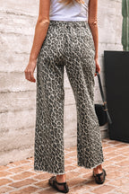 Yellow Leopard Straight Loose Leg Jeans