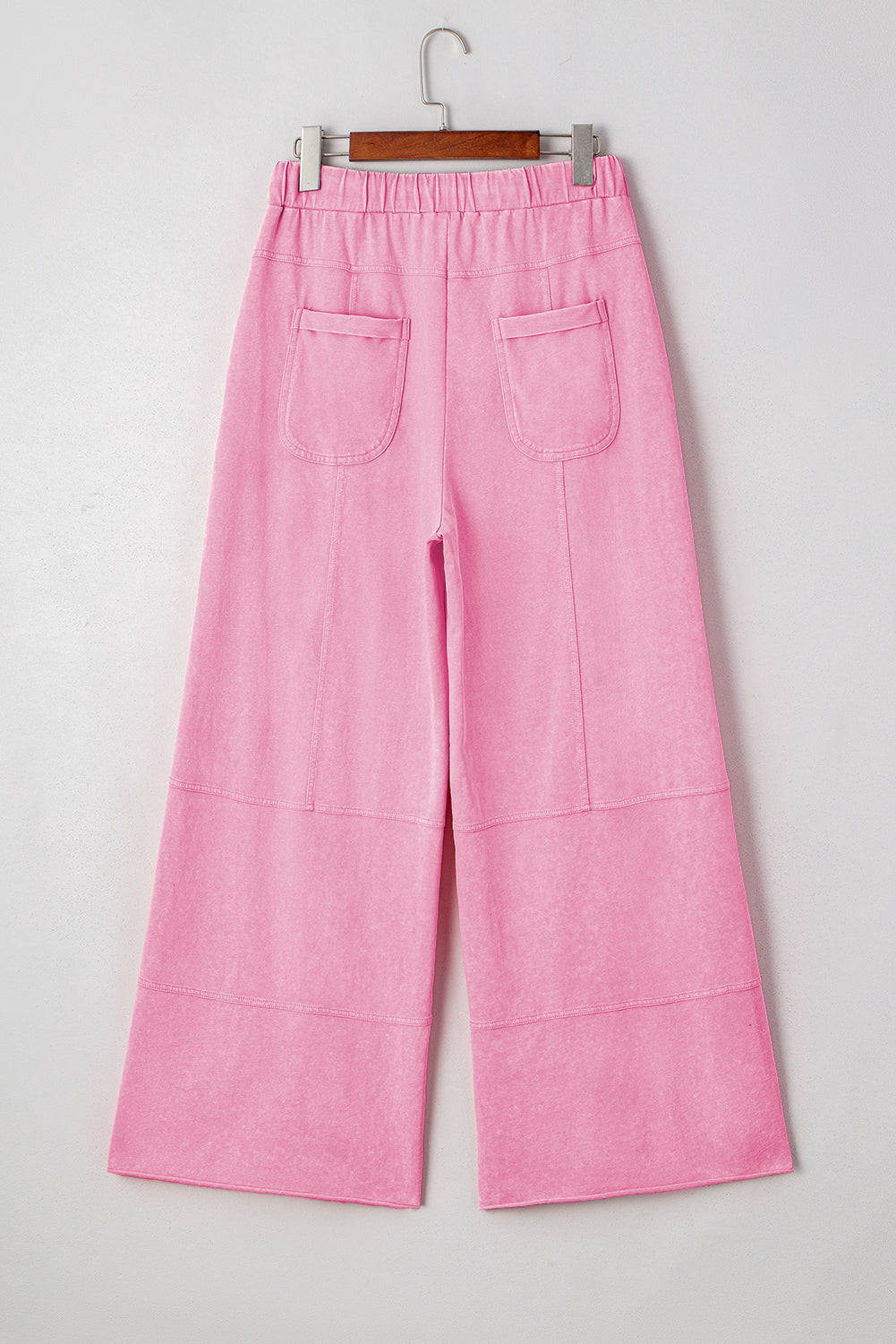 Bonbon Mineral Wash Waistband Wide Leg Cargo Pants