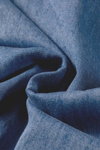 Dusk Blue Ruffled Plus Size Wide Leg Denim Pants