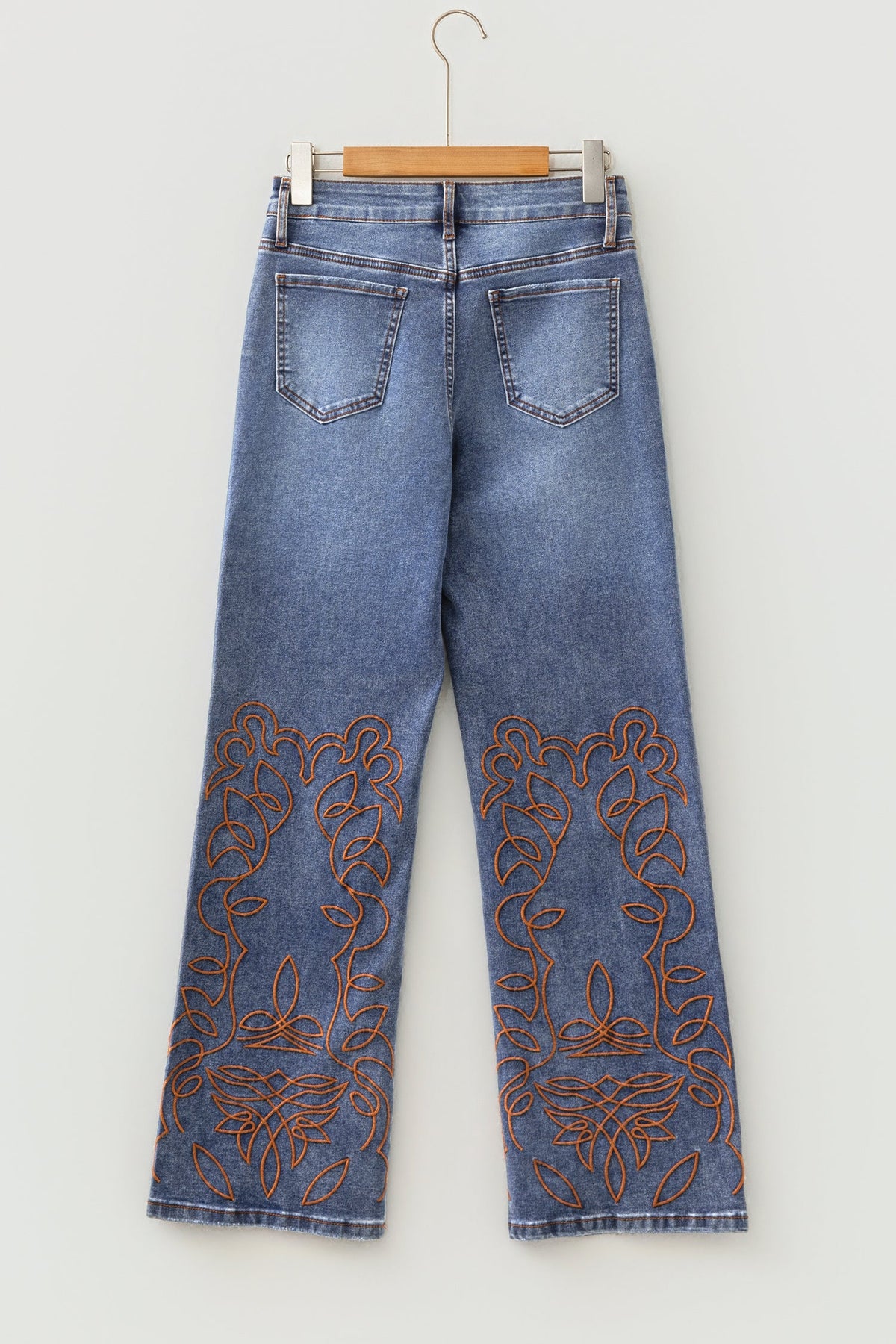 Ashleigh Blue Embroidered Flare Leg Jeans