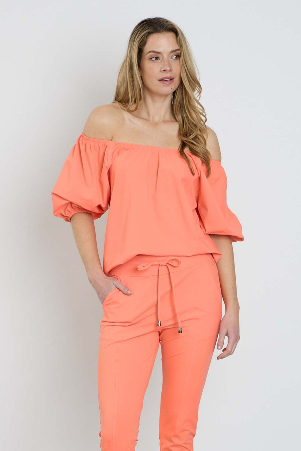 Travel Top Bardot Coral 202454