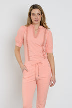 Travel Top Lace Peach Amber 202828