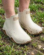 Amandine™ | Waterproof rubber lug-sole ankle rain boots