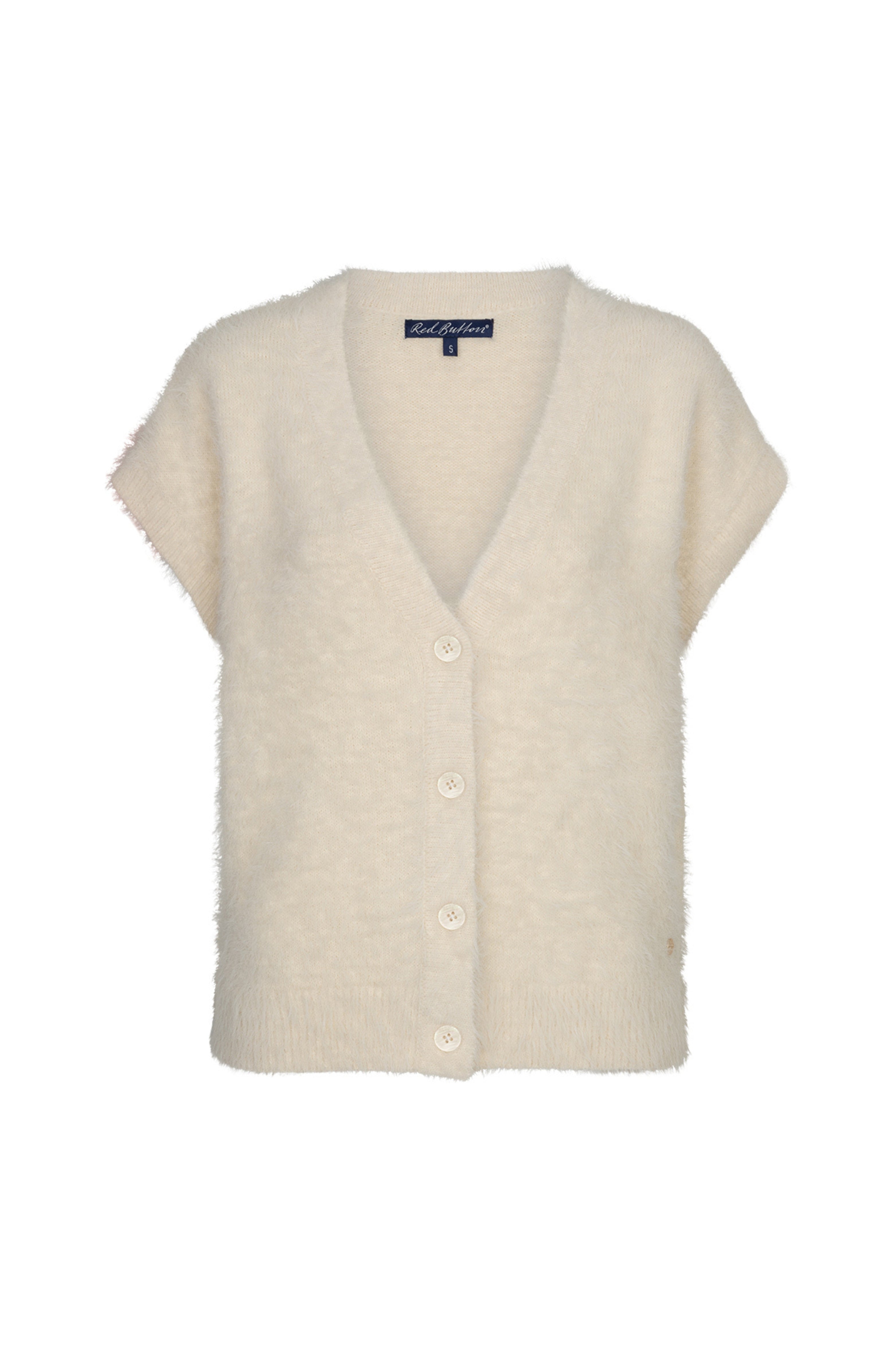 Top Sleeveless Fuzzy Cream SRB5116