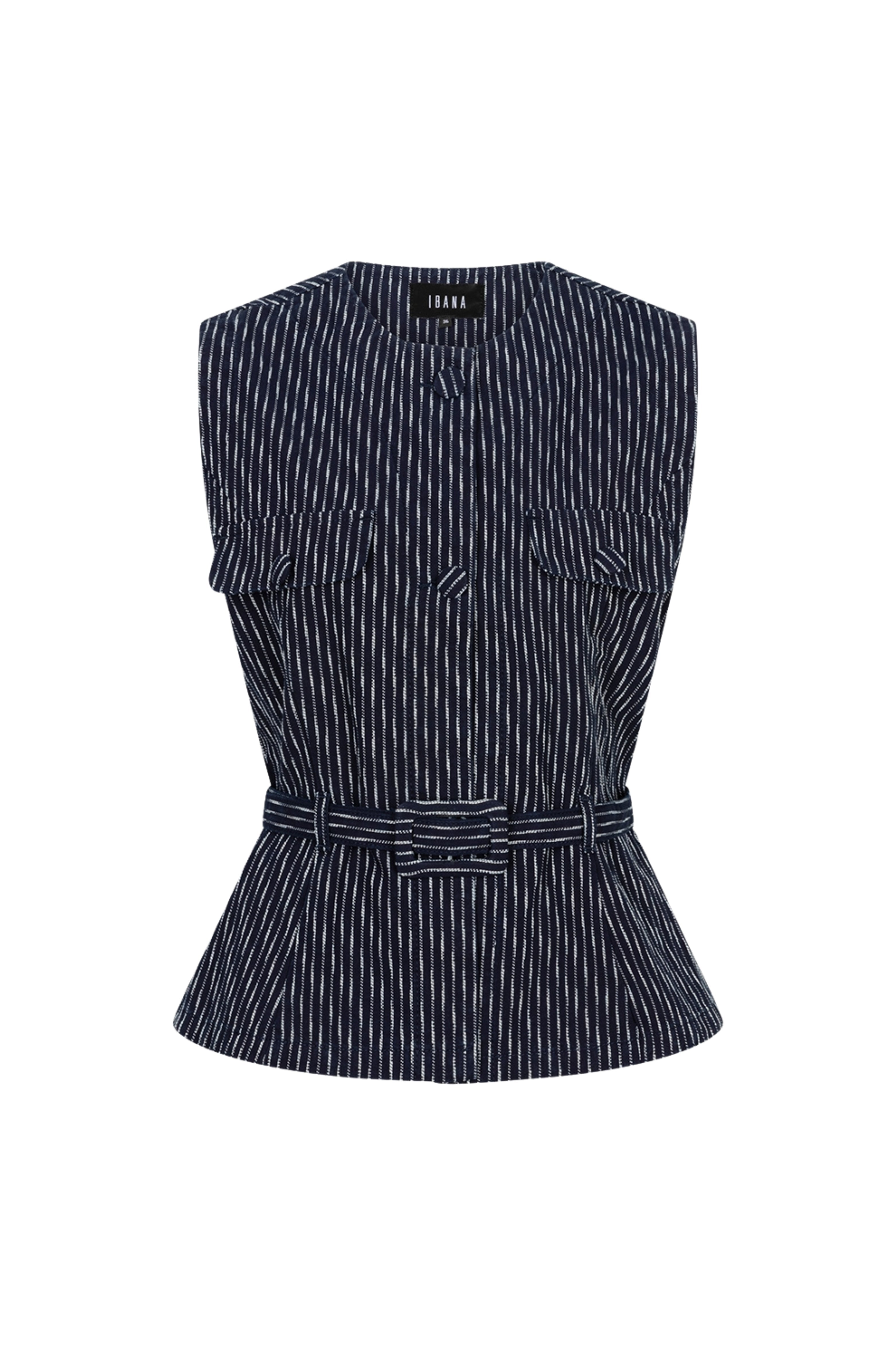 Top Trisia Chalk Stripes