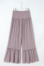 Frilled High Waist Wide Leg Pants