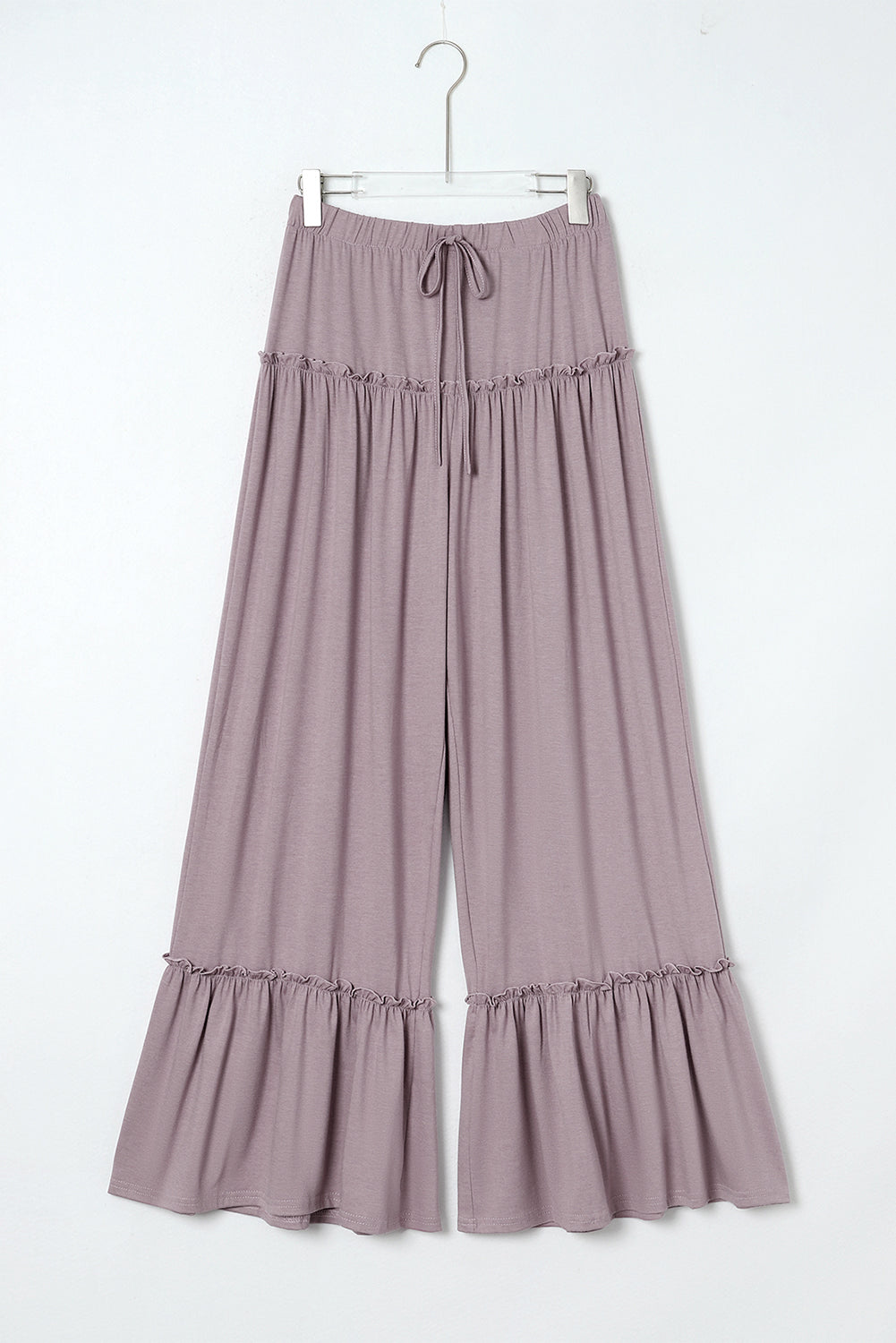 Frilled High Waist Wide Leg Pants
