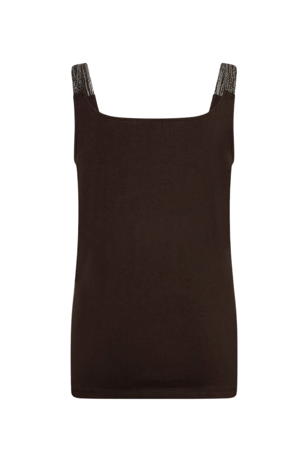 Singlet Lurex Straps Cacao F26.30514
