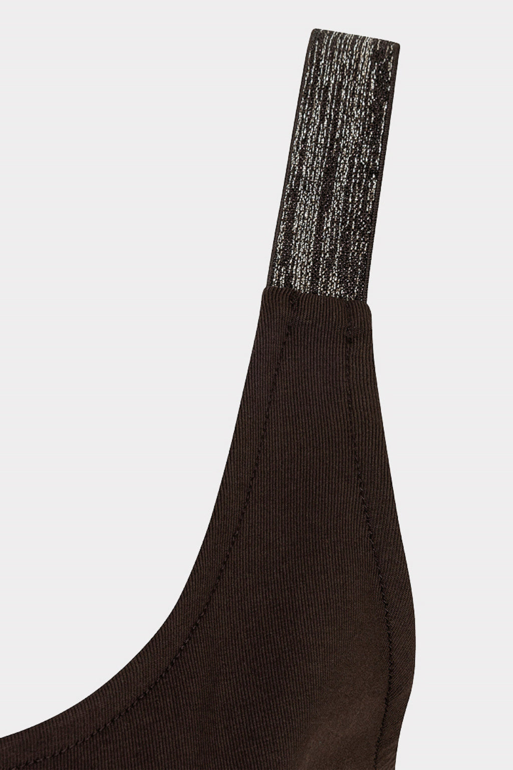 Singlet Lurex Straps Cacao F26.30514