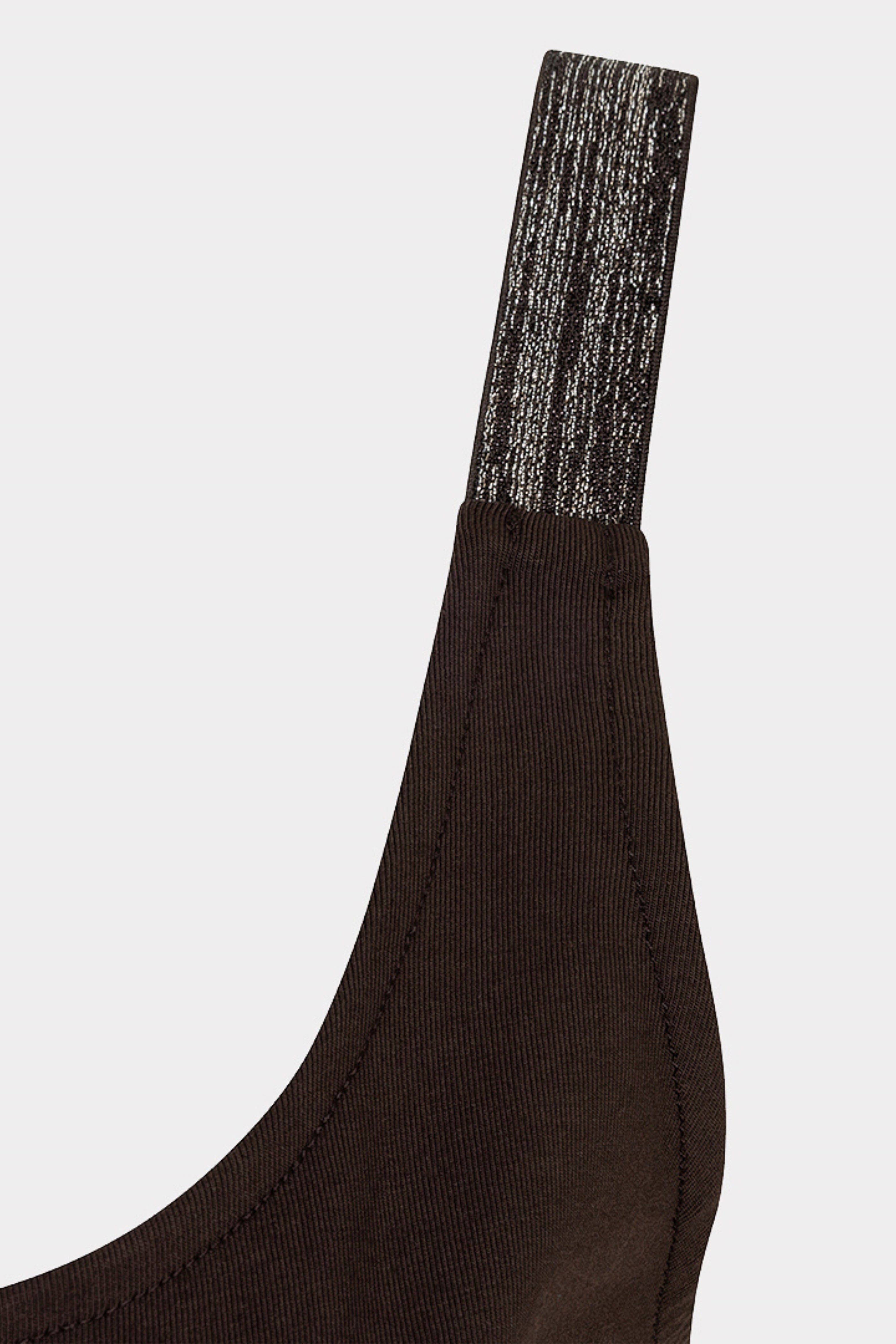 Singlet Lurex Straps Cacao F26.30514