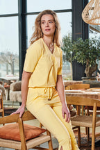 Travel Top Pleated Lemon Yellow 202815