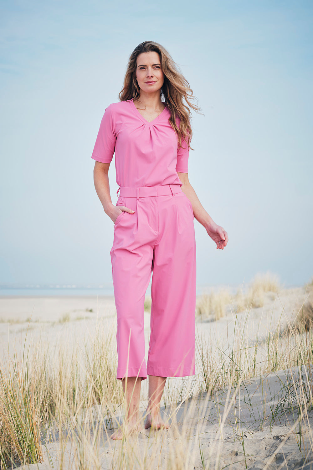 Travel Top Pleated Rose 202815
