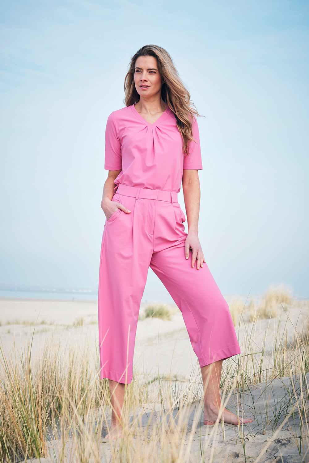 Travel Top Pleated Rose 202815