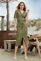 Travel Top Lace Olive 202813