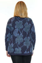 Annie Cardigan - Floral Knit Open Cardigan