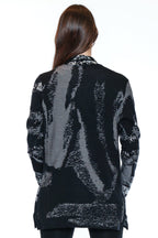 Abstract Print Knit Cardigan