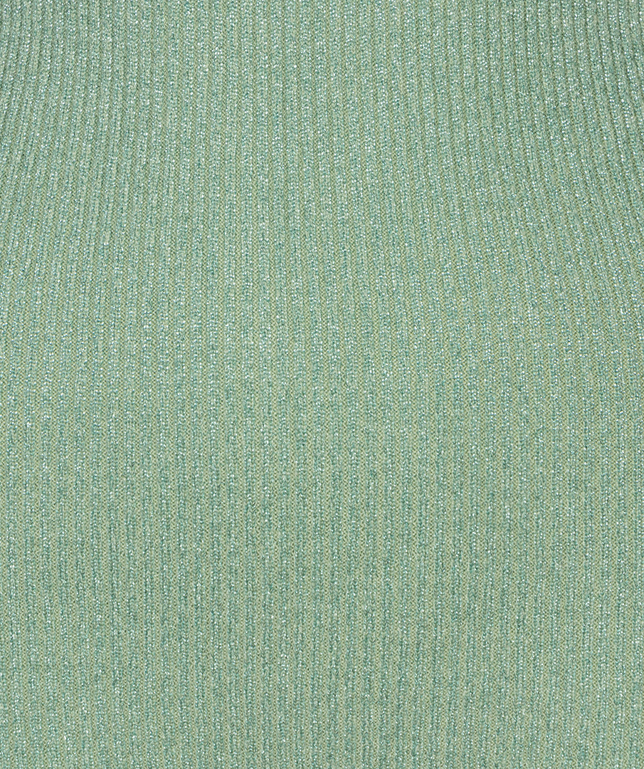 Top Ribbed Hook Lurex Soft Green HS26.27206