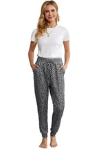 Gray Breezy Leopard Joggers