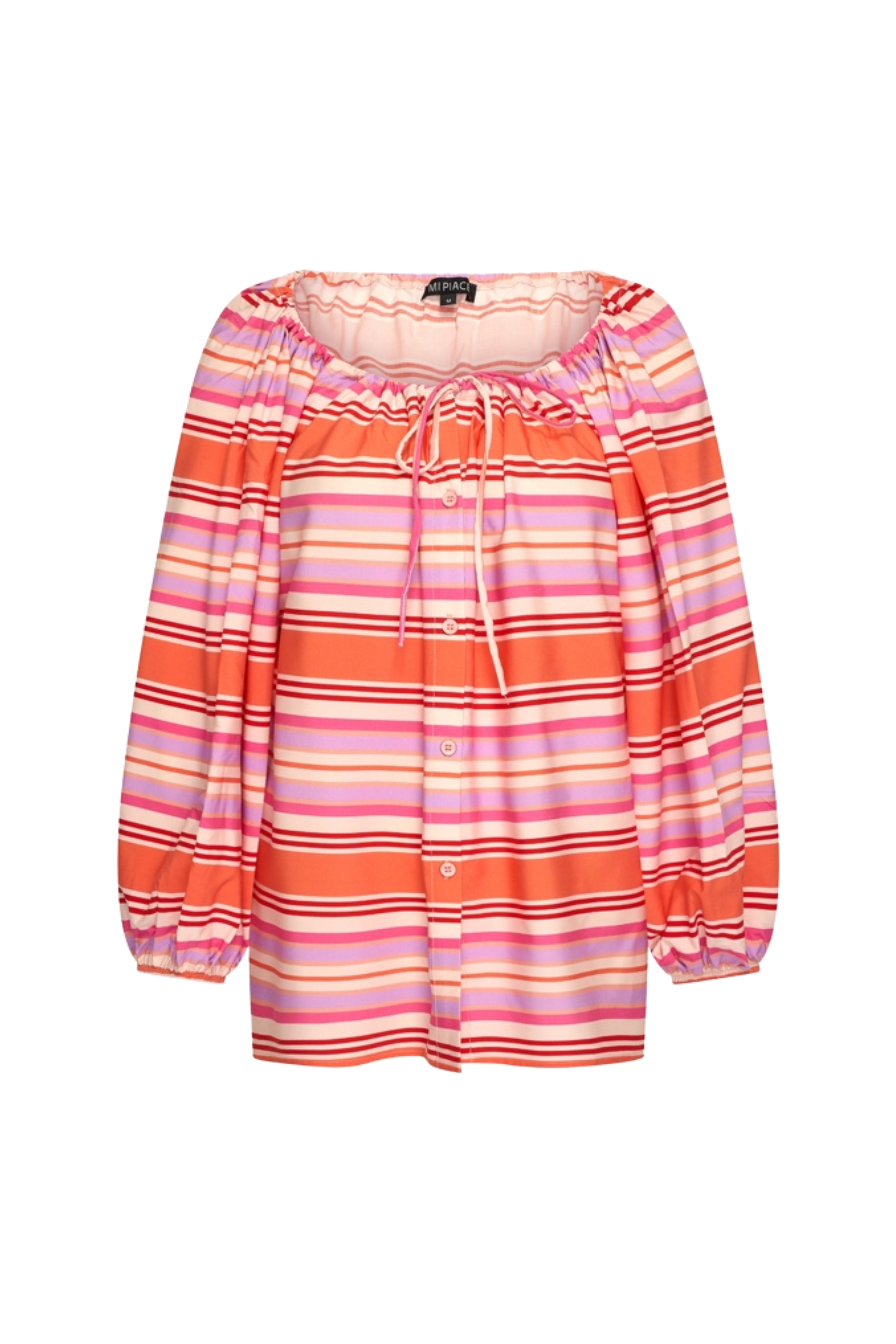 Travel Top Summer Stripe Print Coral 202846