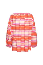 Travel Top Summer Stripe Print Coral 202846