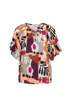Top Axelle Art Leaf Plum Multi TO371