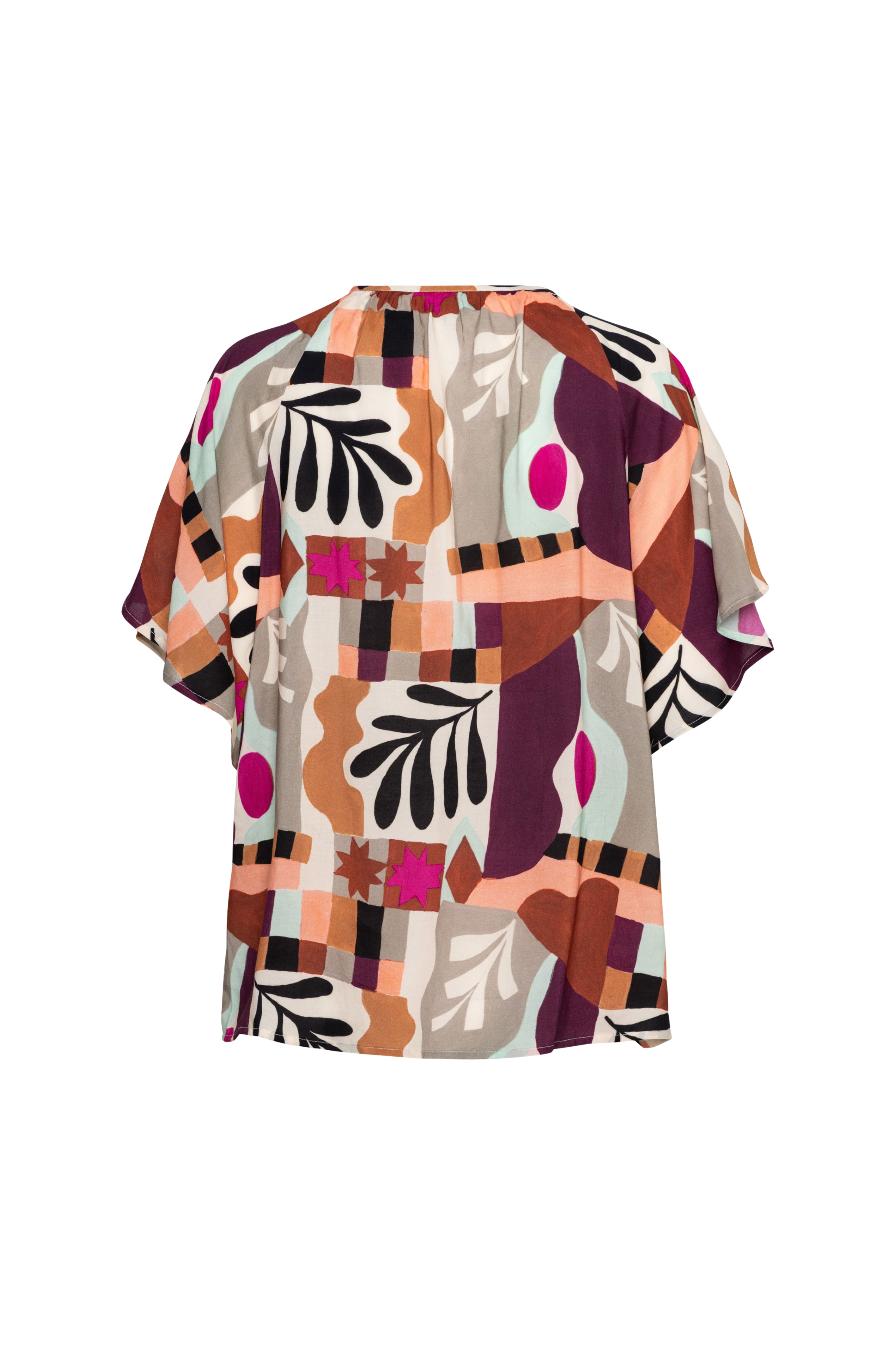 Top Axelle Art Leaf Plum Multi TO371
