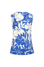 Travel Top Tropical Hibiscus Print Nautic Blue 202425