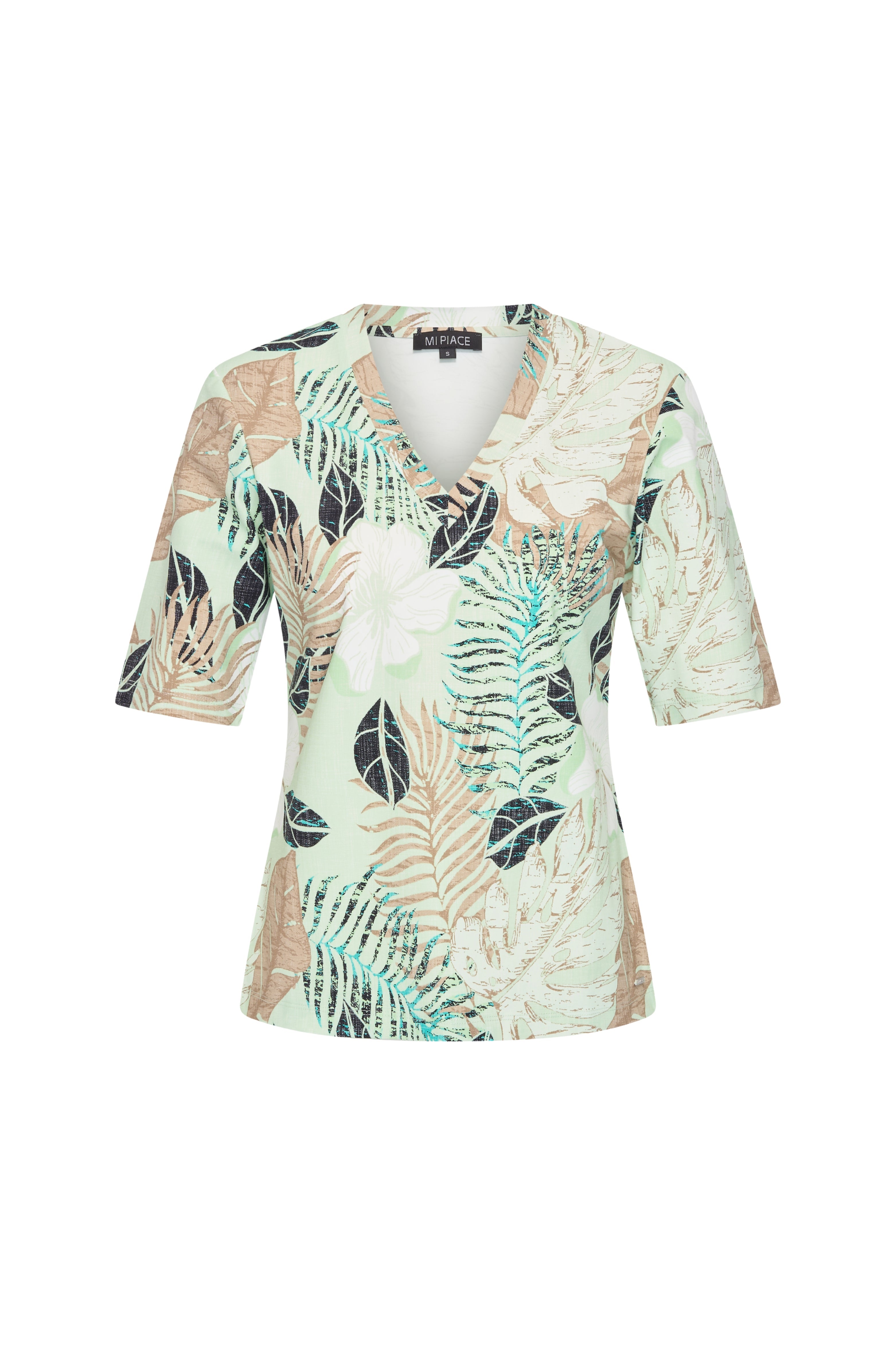 Travel Top Botanical Print Pistachio 202271