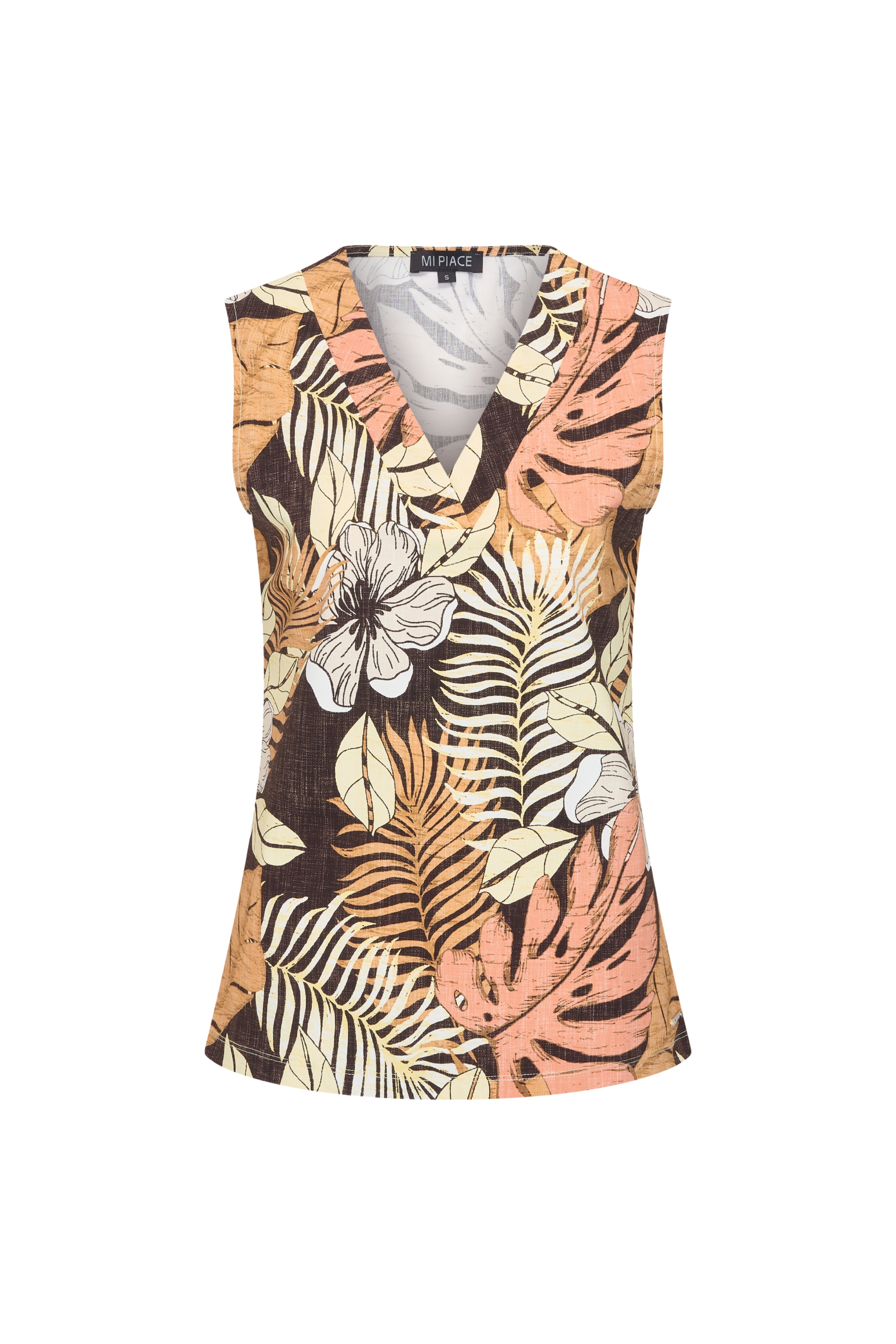 Travel Top Botanical Print Espresso 202425