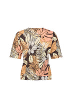 Travel Top Wrap Botanical Print Espresso 202838