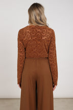 Top Wies Lace Espresso NKF01099