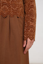 Top Wies Lace Espresso NKF01099