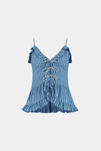 Top Maren Blue Stripe HS6P405
