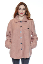 Boucle Button-Front Overshirt