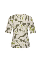 Travel Top Ikat Ornaments Print Olive 202271