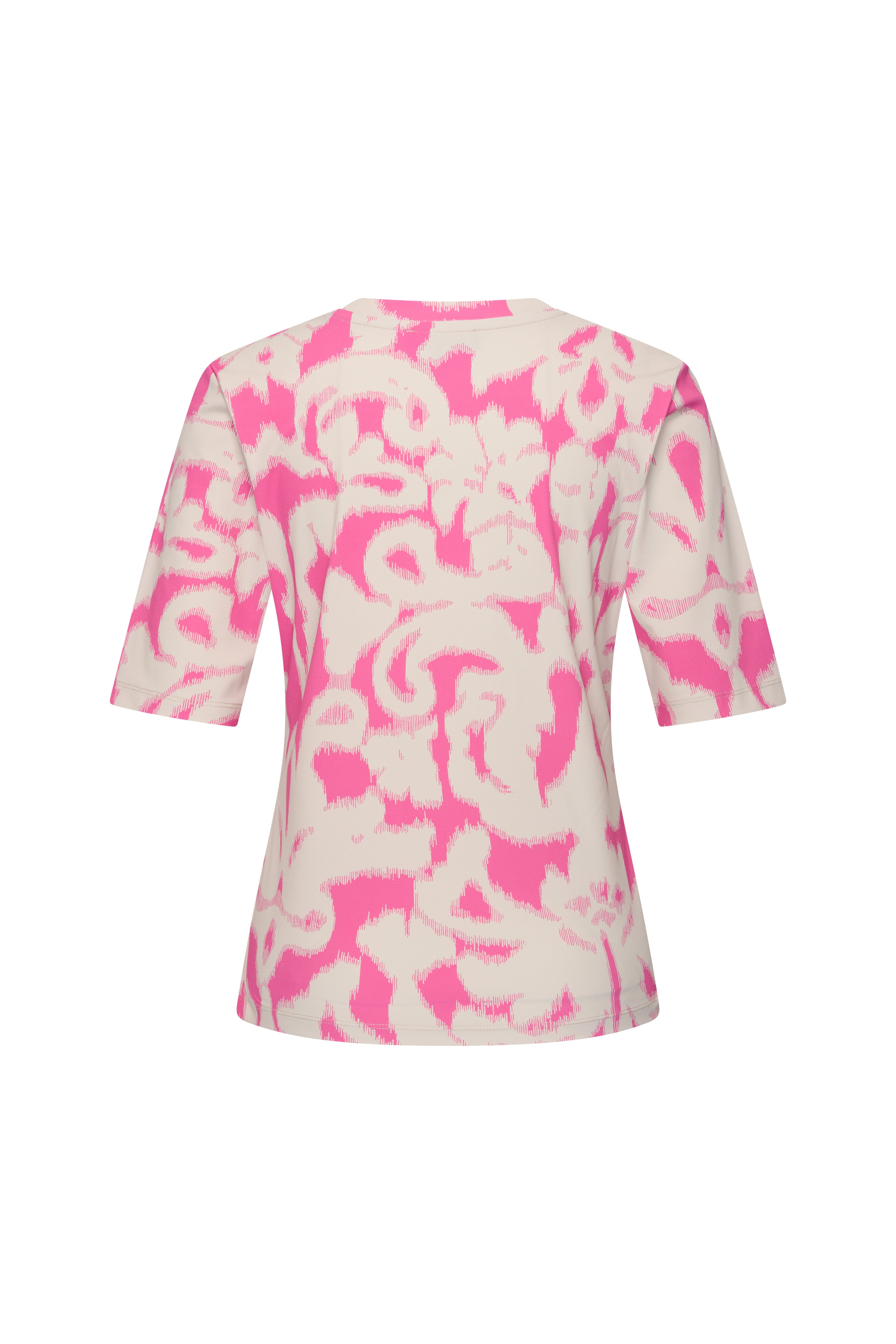 Travel Top Ikat Ornaments Print Rose 202271