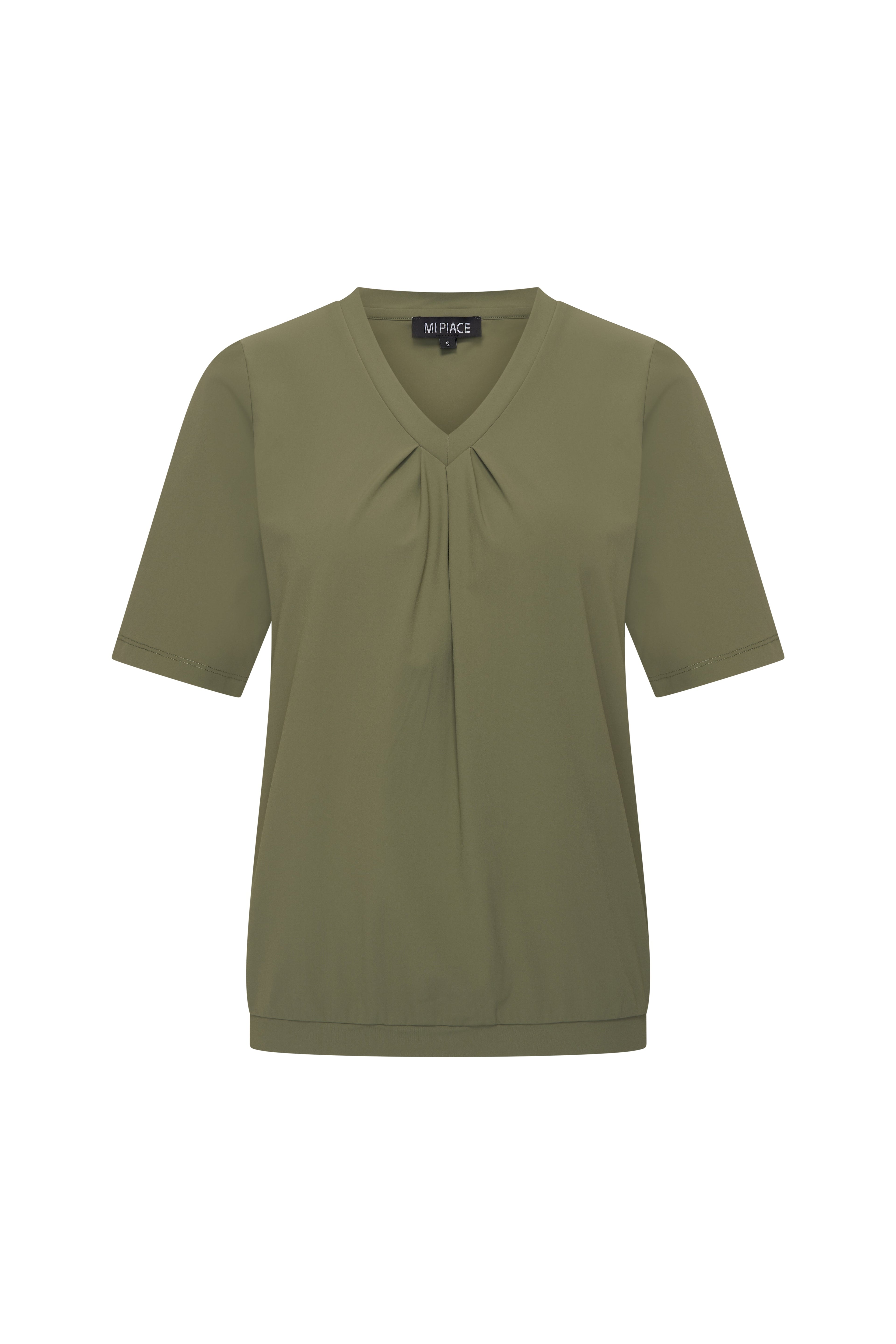 Travel Top Pleated Olive 202815
