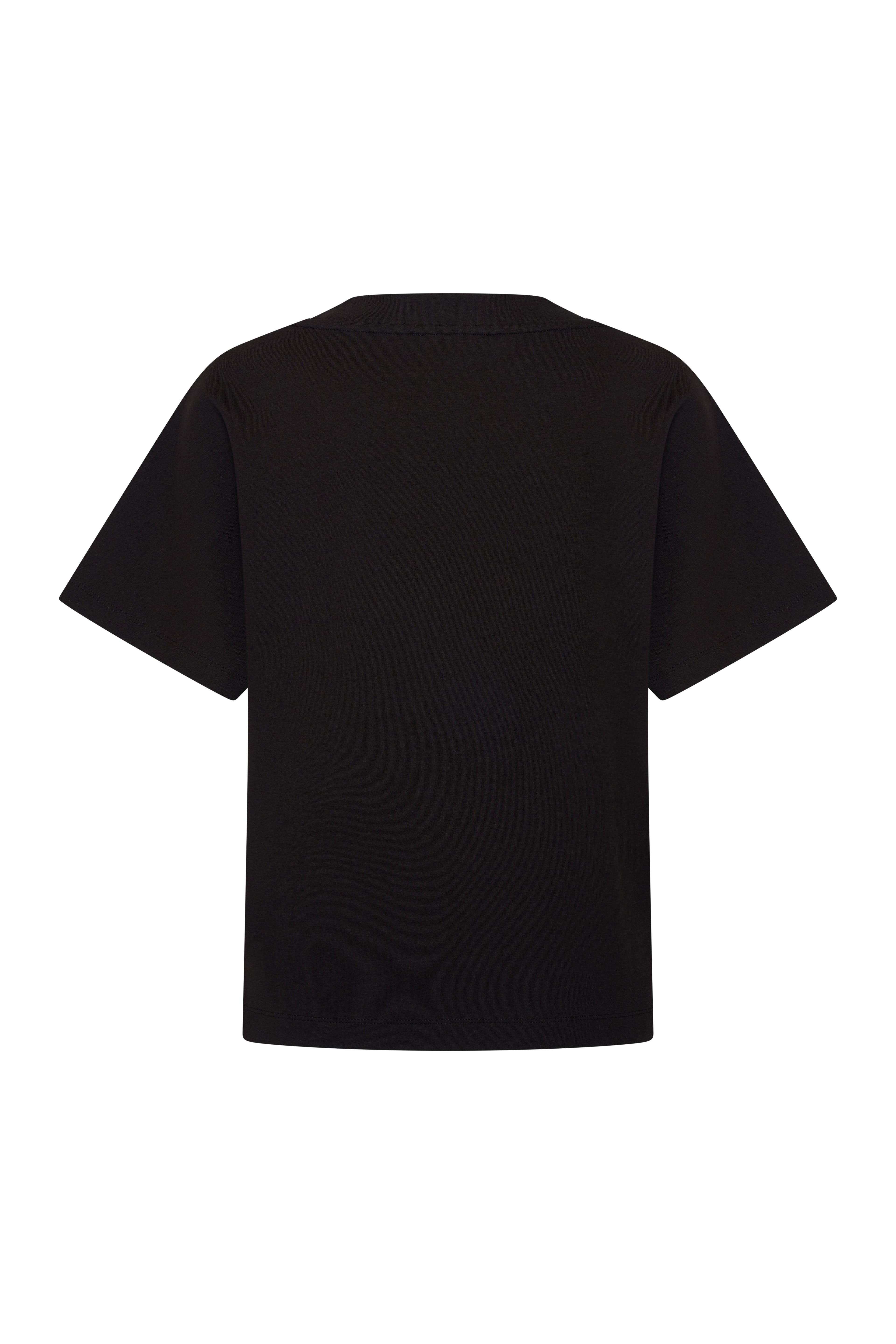 Top Sweat V-Neck Black 251040
