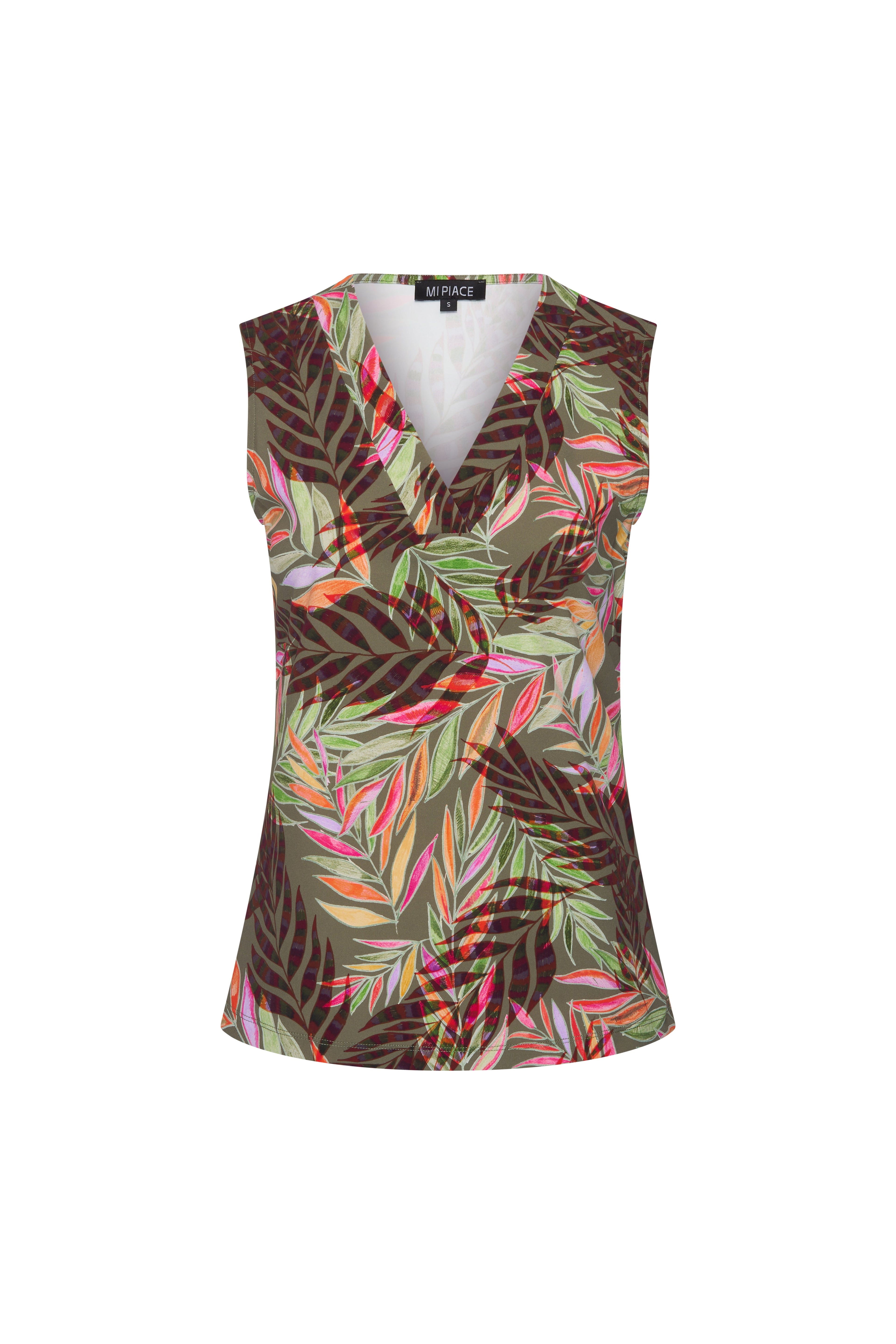 Travel Top Pencil Branches Print Olive 202425
