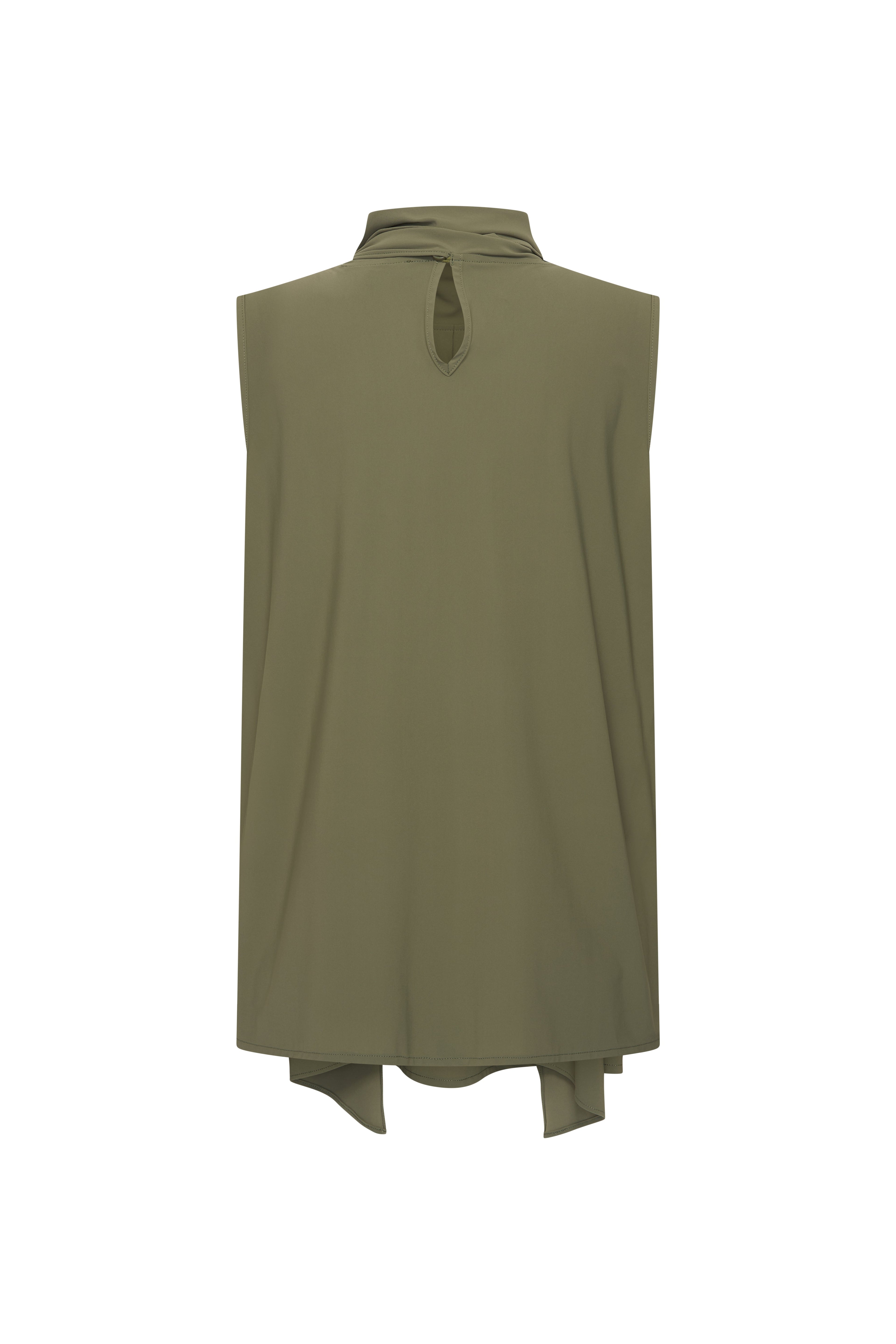 Travel Blouse Bow Olive 202830