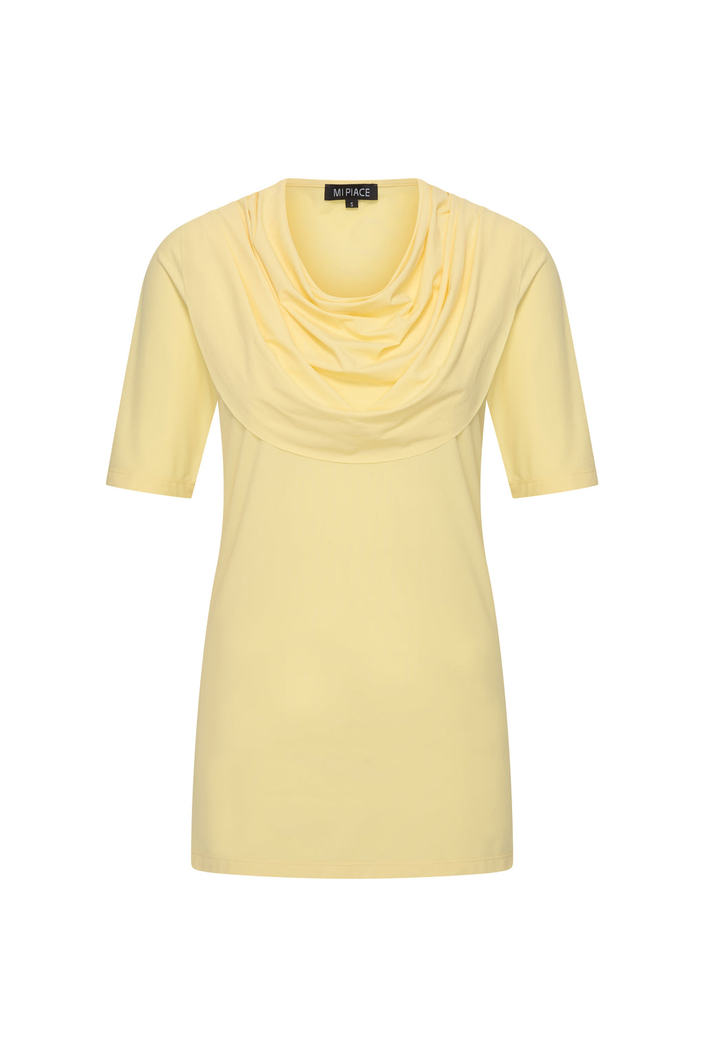 Travel Top Drape Neck Lemon Yellow 202829